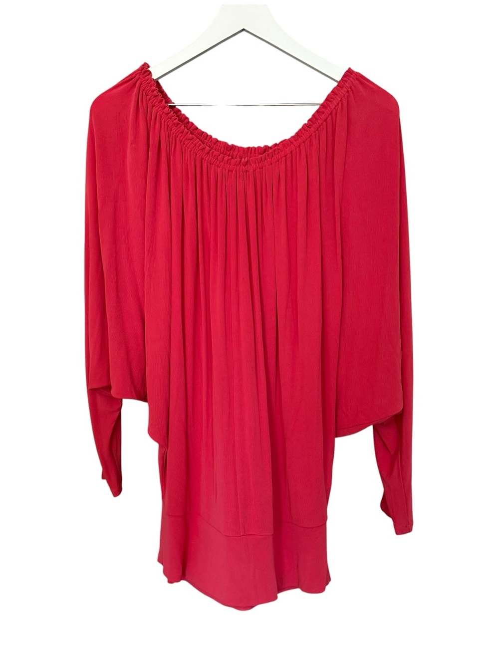 Bebe Women’s Size Large Made in USA Boho Batwing Dolman Sleeves Blouse Y2K